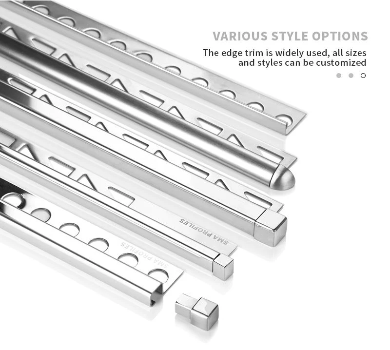 02 stainless steel quarter round trim