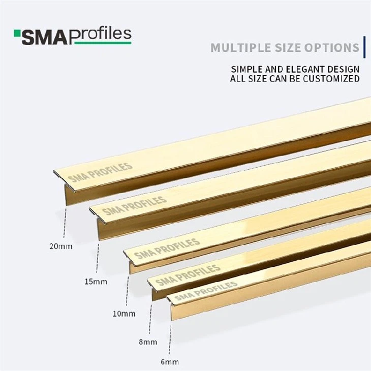 Stainless Steel T Shape Tile Trim For Floor Decoration