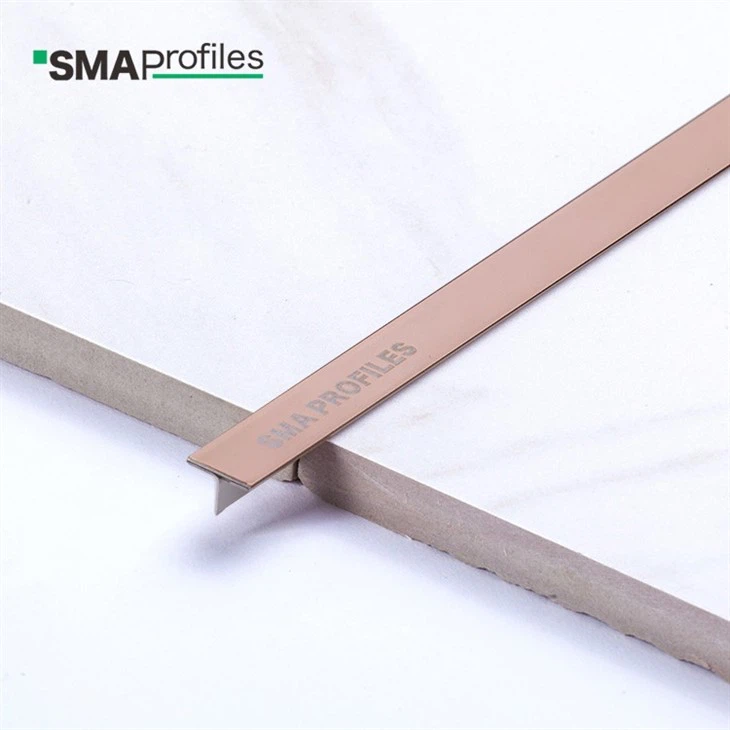 Stainless Steel T Shape Tile Trim For Floor Decoration